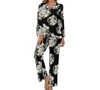 Koala Mama And Little Women's Pyjama Sets V-neck Long Sleeve Top & Pants Comfort Loungewear Soft Sleepwear M