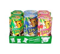 Koala March Filled Biscuits 37g x 6 - Chocolate/Strawberry/Vanilla Milk Flavours - Crunchy Bites with Creamy Centre | Cute Koala Print Cookies (6 Pack, Assorted)