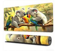 Koala Mouse Mat XXL 39.4x19.7x0.12 inch Large Gaming Mouse Pad Parrot Desk Mat Stitched Edges, Washable Japanese Mousepad with Anti-Slip Rubber Base Computers Desk Pad for Laptop Office Decor,Model170