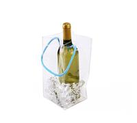 Koala Nice Cooler Bag Transparent-Blue Foldable Bucket with Nautical Handle, 11x11x25 cm