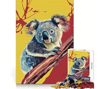 Koala on Branch 1000 Piece Jigsaw Puzzles for Teenagers Jigsaw Creative Fun Smooth Cut Home Game Perfect Decor (38x26cm)
