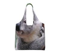Koala On Branch,Reusable Tote Bags Grocery Bags Large Capacity Canvas Shopping Shoulder bag