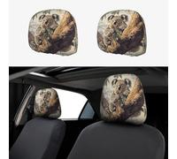 Koala on The Tree Car Headrest Cover - Stylish Headrest Protectors for Most Vehicle Models - Easy to Install, Pink, Black, Blue
