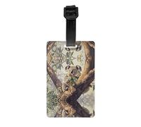 Koala on the Tree Print Luggage Tags for Suitcases, Personalized Travel Accessories with PVC Tags for Luggage