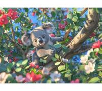 Koala Paint by Numbers for Adults, Animal Painting by Numbers Kits On Canvas, DIY Hand Painted Canvas Oil Painting Kit for Kids with 3 - Brushes and Acrylic Paint, Home Wall Decor 32x48 inch O-1358