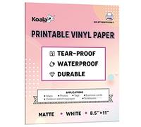 KOALA PAPER Printable Waterproof Paper for Inkjet Printer, 8.5x11 In 30 Sheets Matte White Vinyl Printer Paper, Non-Tearable, Durable, Quick Drying