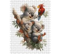 Koala Parrot Jigsaw Puzzle 2000 Piece, Puzzles for Adults 2000, The Impossible Challenge, Jigsaw Puzzle Games Classic Educational, Wooden Puzzles, for Home Wall Decoration Gift FNKL1-606