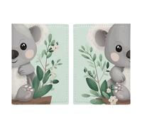 Koala Passport Holder Cover PU Leather Waterproof Passport Case Travel Wallet with Credit Card Slots for Women Men, style, 20.3x13.8cm