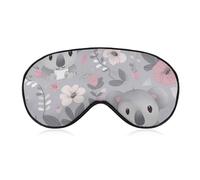 Koala Pattern Eye Mask, Side Sleeping Mask Light Blindfold Sleeping Mask Nose Pad and Elastic Band for Children Women and Men