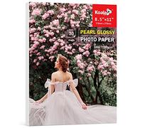 Koala Pearl Glossy Photo Paper 8.5X11 Inches 48LB 30 Sheets Shiny for Inkjet and Laser Printer Use DYE INK 180GSM