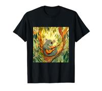 Koala Playing Guitar Eucalyptus Tree Australian Animal Art Value Graphic T-Shirt