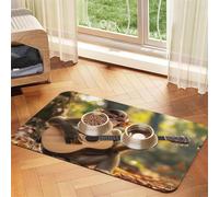 Koala Plays Guitar Pet Feeding Mat Dog Cat Eating Food Absorbent Leather Tablecloth for and Water Bowl Waterproof No Stains Quick Dry Non-Slip 23.62 * 15.75IN