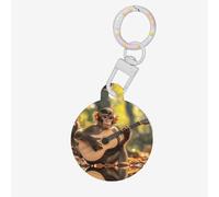 Koala Plays Guitar Pet ID Tag Dog Cat Tags Personalized Fashionable, Round Many Colors, Acrylic Material, for Small & Large Pets White Small