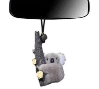 Koala Plush Rearview Mirror, Koala Plush Rear View Glass Car Ornament Car Ornament - Funny Backpack Charms for Women Girls Street