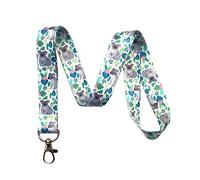 Koala Print Lanyard Key Chain Id Badge Holder