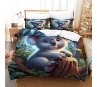 Koala Quilt Cover And Absolutely Stunning Bedding Set with 3D Print And Soft Premium Brushed Microfiber with Comforter And Soft Lightweight for Adults Kids And for Boys Girls Kids Youth Teens Single（1