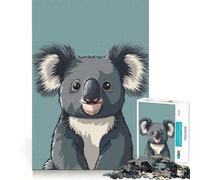 Koala Retro Minimal Jigsaw Puzzle for Teenagers 1000 Pieces Leisure Game HD Print Fun Activity Thoughtful Gift (50x75cm)