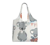 Koala,Reusable Tote Bags Grocery Bags Large Capacity Canvas Shopping Shoulder bag