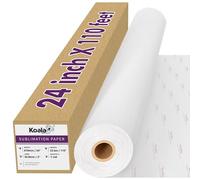 Koala Roll Sublimation Paper - 24" Width x 110' Length, 1 Roll, 3" Core, 105gsm, Wide Format Heat Transfer Paper for Custom Gifts