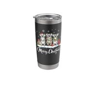 Koala Santa Hat Christmas Light PJs Pajama Xmas Animal Tree Stainless Steel Insulated Tumbler