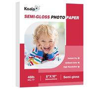 Koala Semi-Gloss Photo Paper 8X10 Inches 100 Sheets for Inkjet and Laser Printers Use DYE INK 48LB 180gsm Professional Paper