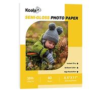 Koala Semi-Glossy Thin Inkjet Photo Paper 8.5x11 Inches 40 Sheets for Diy Chip Bags Compatible with Inkjet Printer Use DYE INK 30LB