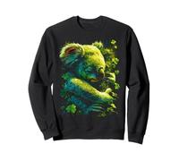 Koala Shamrocks Forest St Patricks Day Forestcore Aesthetic Sweatshirt