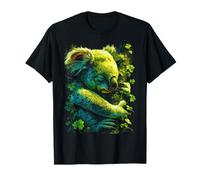 Koala Shamrocks Forest St Patricks Day Forestcore Aesthetic T-Shirt