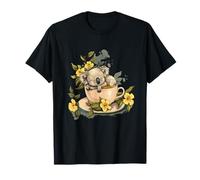 Koala Sleeping Cup Floral Sleepy Animal Sleepy Koala Bear T-Shirt