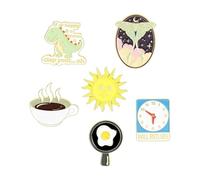 Koala Sloth Cat Ocean Heart - Cartoon Enamel Lapel Badge, Normal, Non-precious metal