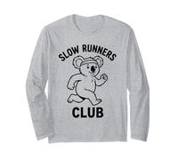 Koala Slow Runners Club Funny Jogging Graphic Long Sleeve T-Shirt