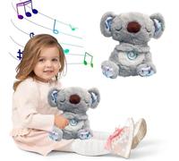 Koala Soothing Breathing Otter Anxiety Relief with Calming Music, Lights for Adults, Stress Relief Stuffed Animal (B)
