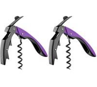 Koala Spain High Tech Two-Stroke Corkscrew, Patented Automatic Tab, Violet (Pack of 2)
