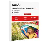 Koala Thick Photo Paper 8.5x11 Inches Heavyweight Double Sided High Glossy 100 Sheets 260gsm only Compatible with Inkjet Printer