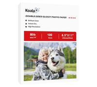 Koala Thick Photo Paper Double-sided Glossy Heavyweight Paper 8.5X11 Inches 80LB 100 Sheets 300GSM Cardstock Compatible with Inkjet Printer