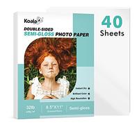 Koala Thin Double Sided Semi-Gloss Photo Paper 8.5X11 Inch 40 Sheets 32LB for Inkjet and Laser Printer for Menu Flyer Print