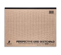 Koala Tools | Drawing Perspective (1 and 2-Point) Large Sketch Pad (2 Point - 9 x 12)