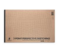 Koala Tools | Drawing Perspective (1 and 2-Point) Large Sketch Pad (3 Point - 11 x 17)