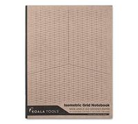 KOALA TOOLS | Isometric Graph Paper Notebook (1 Unit) | 7.5" x 9.75", 60 pp. - Kraft Cover Isometric Grid Drawing Pads - Suitable for Industrial, Architectural, Interior Design