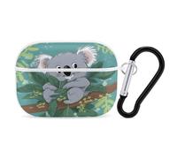 Koala Vine Cartoon Earbuds Organizer Shockproof Protective Airpods Pro Cover with Carabiner Clip Anti Fall Carrying Earphone Case Cover for Airpods Pro 2nd Generation White