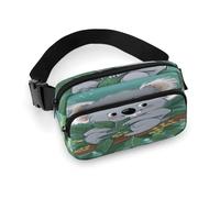 Koala Vine Cartoon Fanny Pack Belt Bag with Adjustable Strap Fashion Waist Bag for Outdoor Sports Hiking, white, 20x13cm, Full Printed Waist Bag