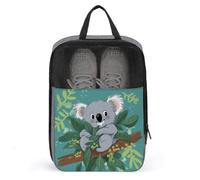 Koala Vine Cartoon Shoe Bag Travel Shoe Organizer Water-Resistant Shoe Pouch with Zipper Sneaker Dust Bag, gray, One Size, Modern