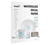Koala Waterslide Decal Transfer Paper Clear 8.5x11 Inches Transparent Printable 20 Sheets for Inkjet Printer
