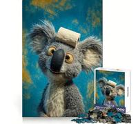Koala with Toilet Paper on Head Teenager Jigsaw Puzzles 1000 Pieces Creative Fun Clear Color Fun Challenge Birthday Gift (38x52cm)