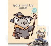 Koala Wizard with Positive Message Jigsaw Puzzles 1000 Pieces for Teenagers Creative Play Real Thick Real Challenge (50x75cm)