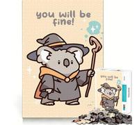 Koala Wizard with Positive Message Jigsaw Puzzles 1000 Pieces for Teenagers Creative Play Real Thick Real Challenge (50x75cm)