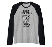 Koala Yoga Squad Stay Calm and Nap Raglan Baseball Tee