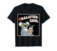 Koalafied Cool Funny Koala Sunglasses Drink Vibe T-Shirt