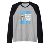 Koalas Make Me Happy You Not So Much Funny Koala Raglan Baseball Tee