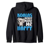 Koalas Make Me Happy You Not So Much Funny Koala Zip Hoodie